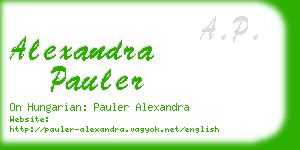 alexandra pauler business card